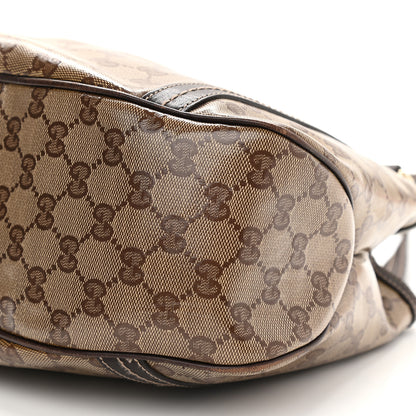 Gucci Crystal Monogram Duchessa Flap Shoulder Bag Dark Brown 8 of 9