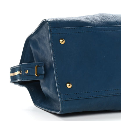 Saint Laurent Sheepskin Medium Cabas ChYc Blue 9 of 10