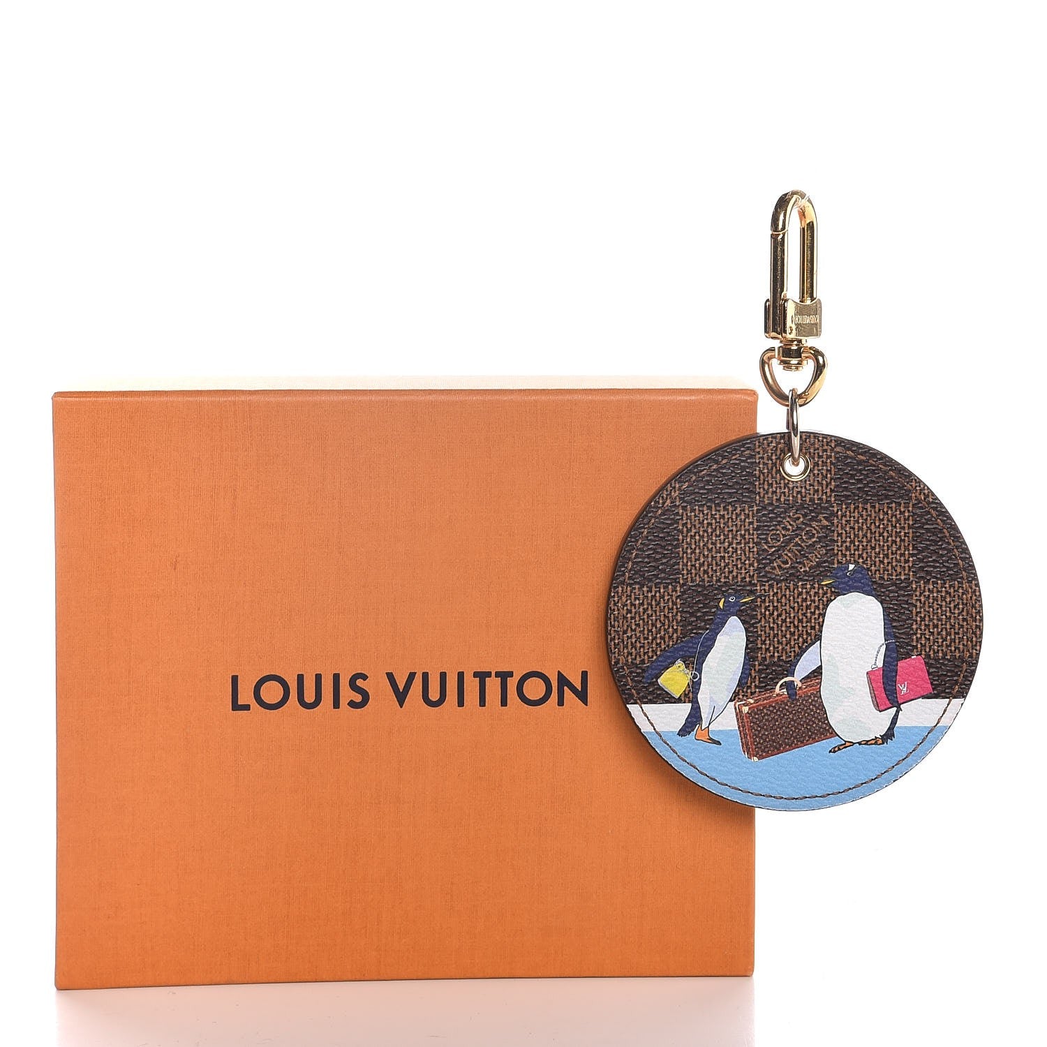 Louis Vuitton Damier Ebene Illustre Manchot Bag Charm Key Ring 6 of 6