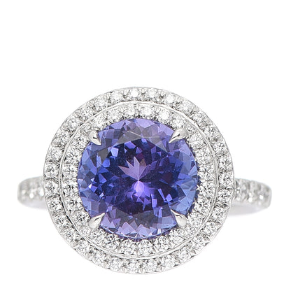 Tiffany Platinum Diamond Tanzanite Soleste Ring 49 5 1 of 6