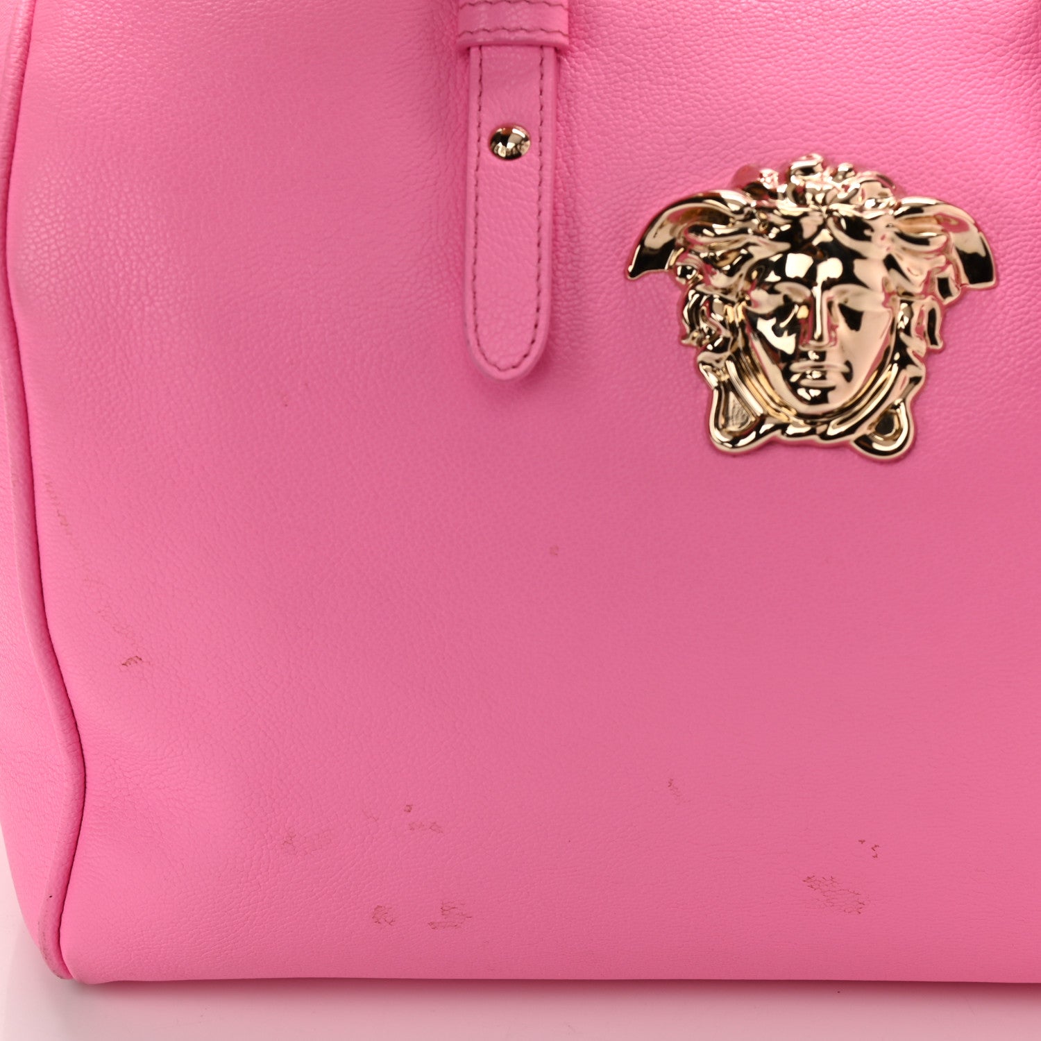Versace Calfskin Palazzo Duffle Bag Pink 9 of 10