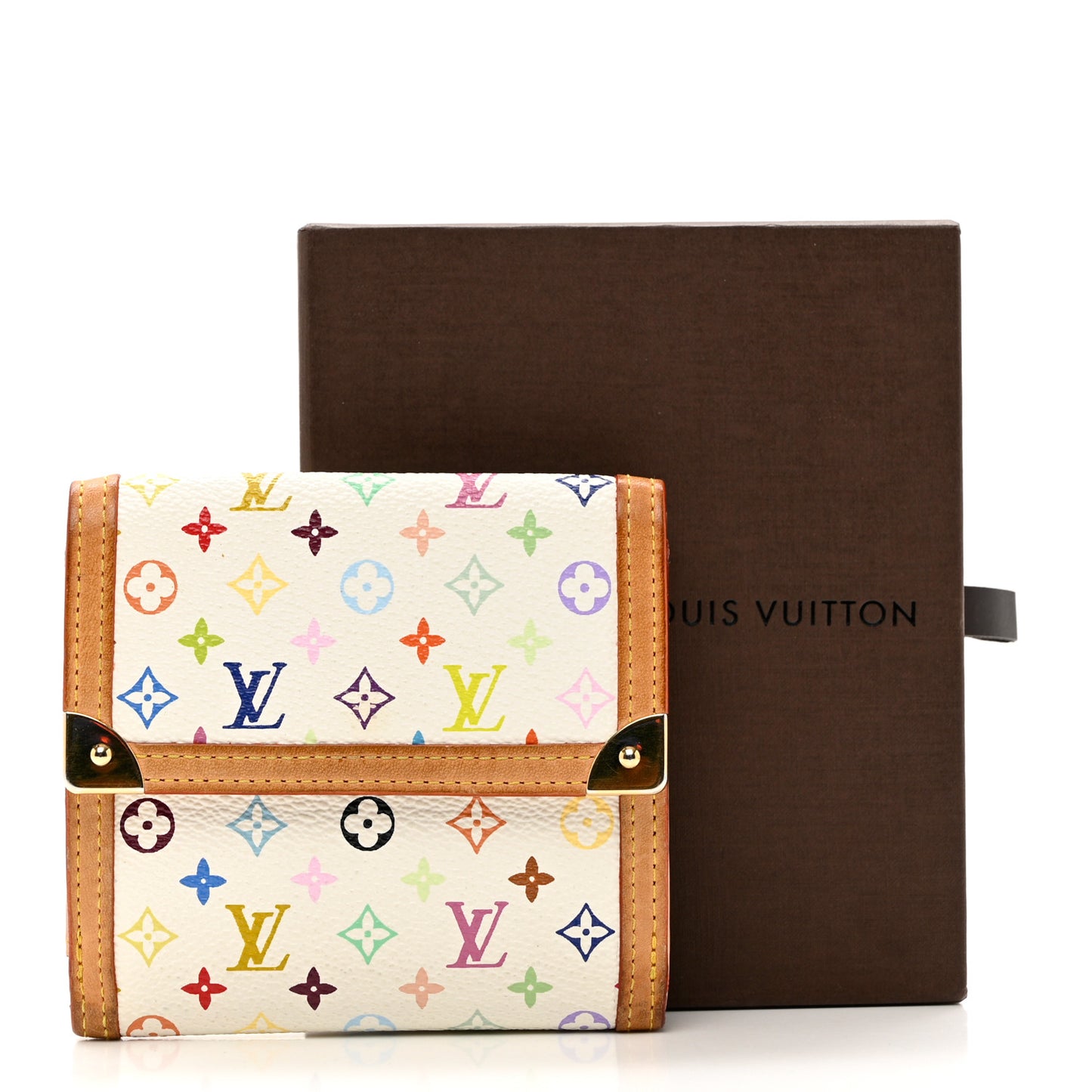 Monogram Multicolor Porte-Monnaie Billets Wallet White