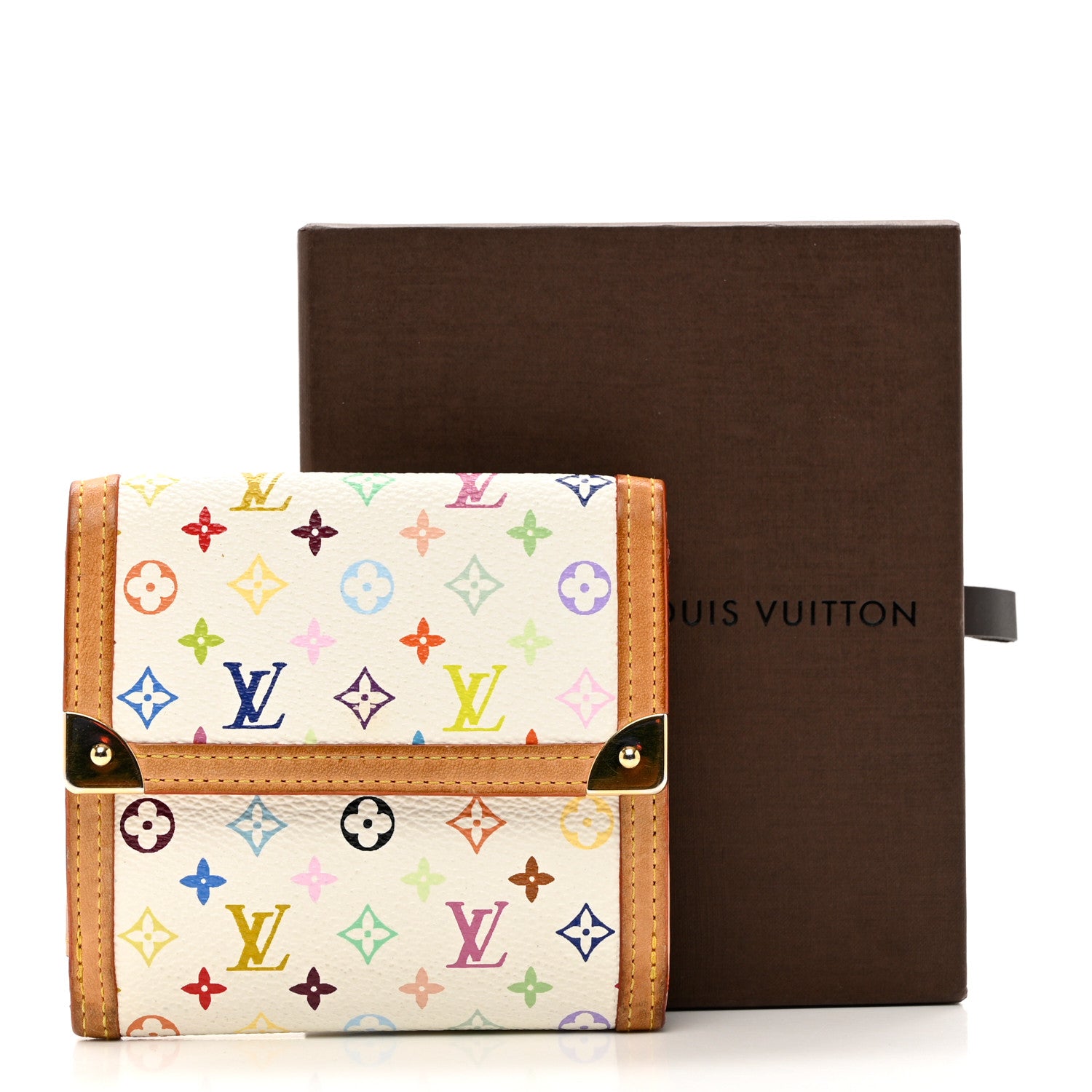 Louis Vuitton Monogram Multicolor Porte-Monnaie Billets Wallet White 8 of 8