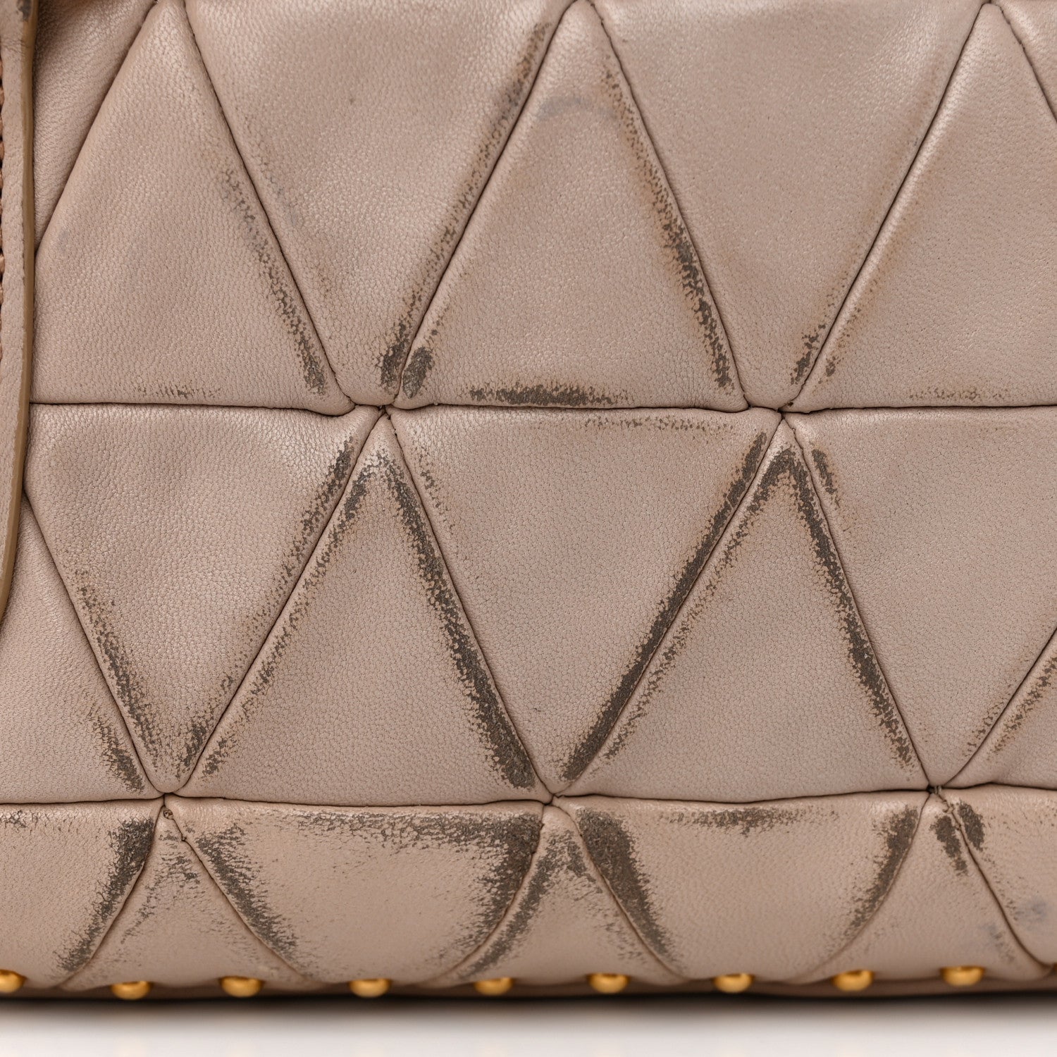 Miu Miu Nappa Quilted Studded Tote Cammeo 12 of 12