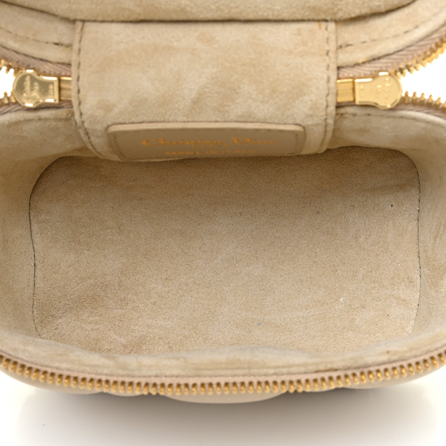Christian Dior Lambskin Cannage Micro Lady Dior Vanity Case Beige 5 of 12