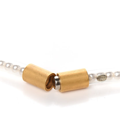 Chanel PVC Pearl Necklace Gold 3 of 4