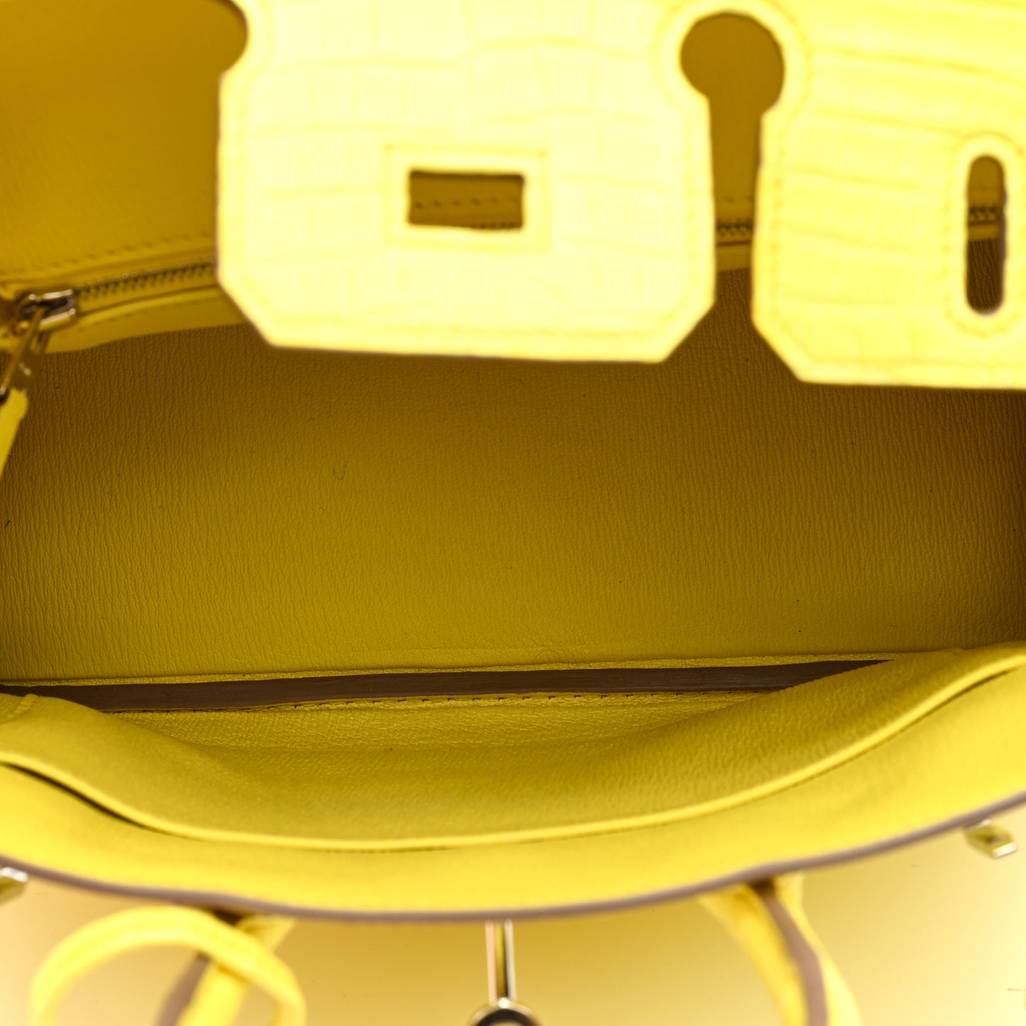 Matte Niloticus Crocodile Birkin 25 Limoncello