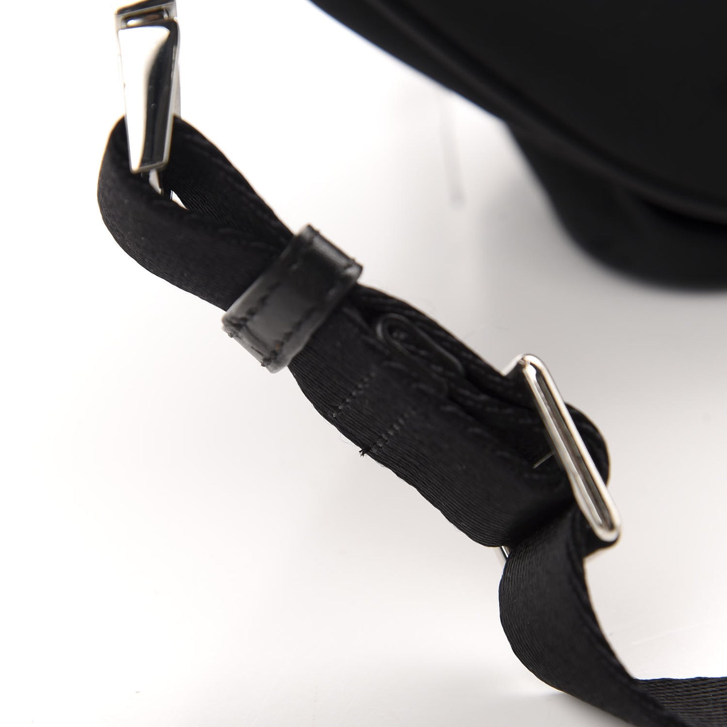 Nylon Logo Printed Attica Belt Bag Black