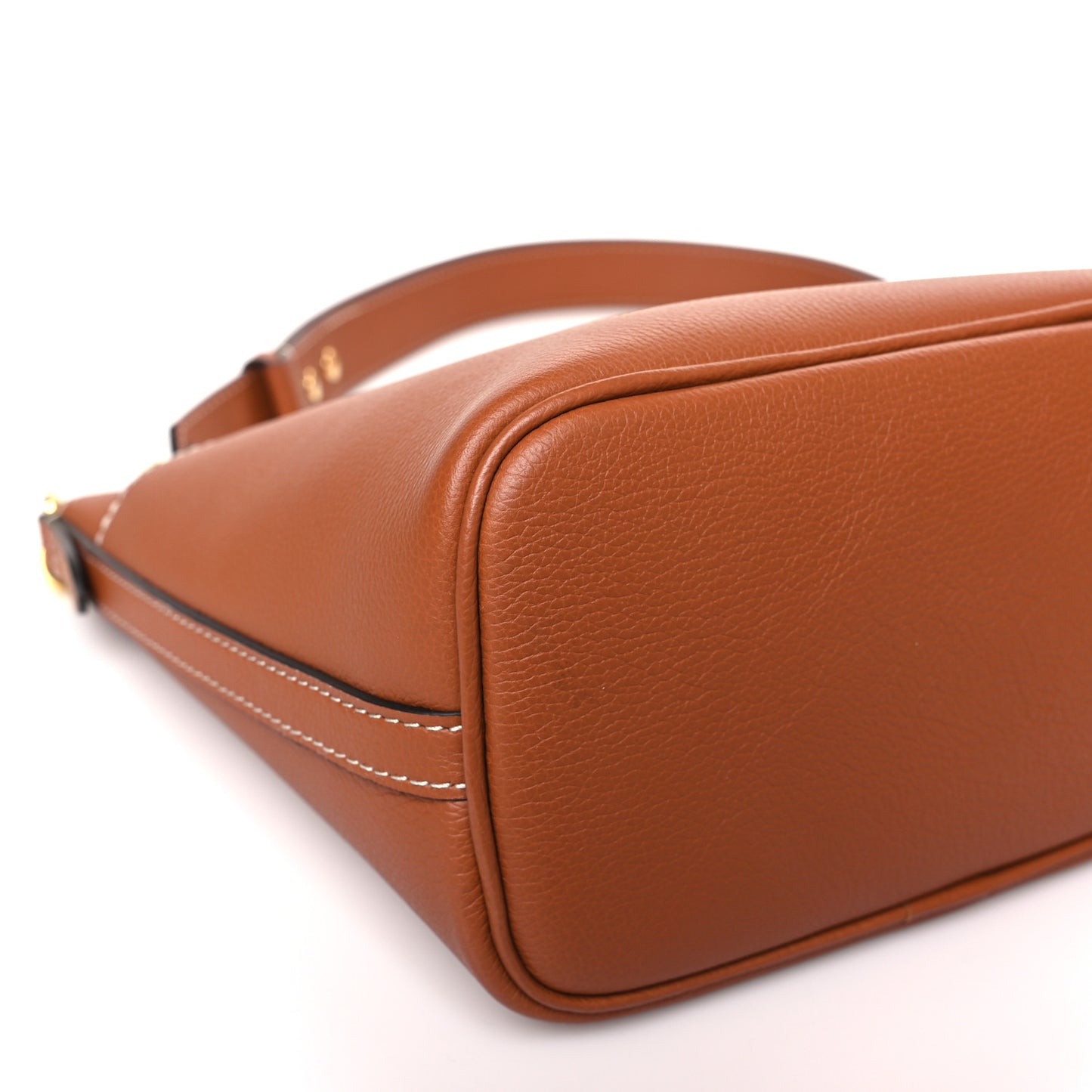 Calfskin Lock and Walk Bucket Cognac