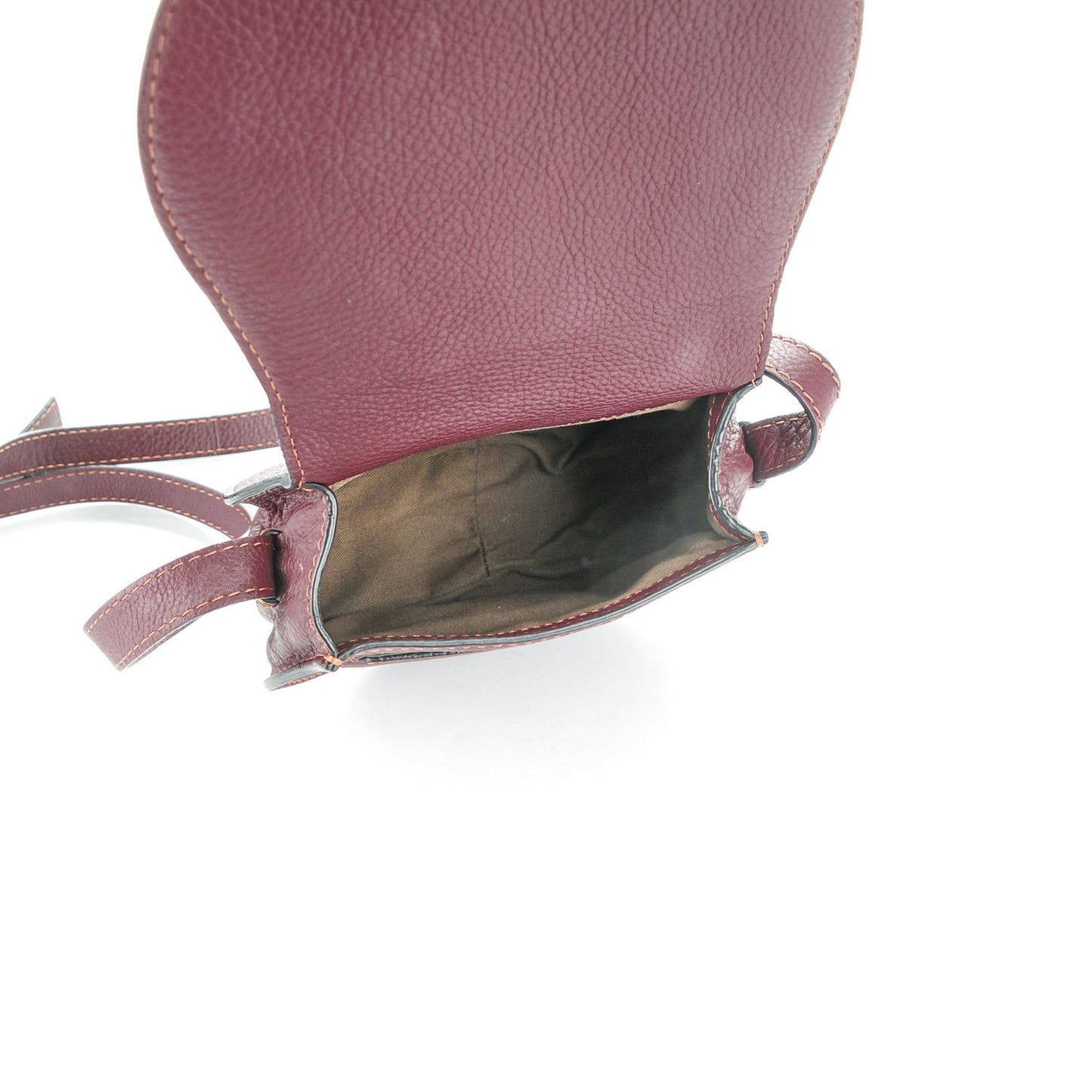Calfskin Mini Marcie Round Crossbody Bag Dark Velvet