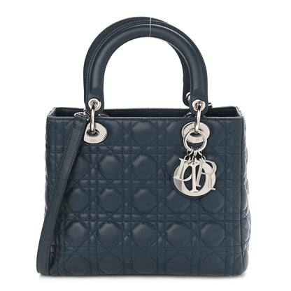 Christian Dior Lambskin Cannage Medium Lady Dior Blue 1 of 11