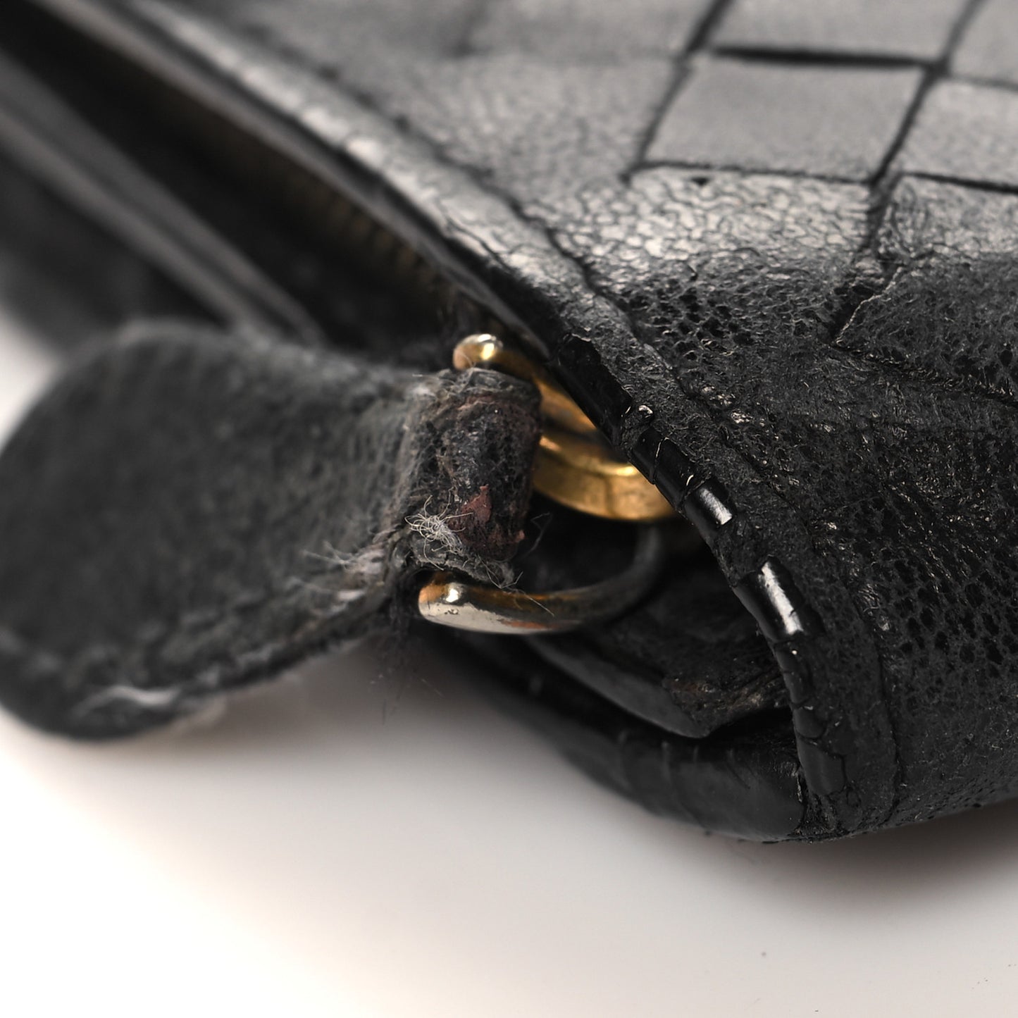 Nappa Intrecciato Continental Flap Wallet Black