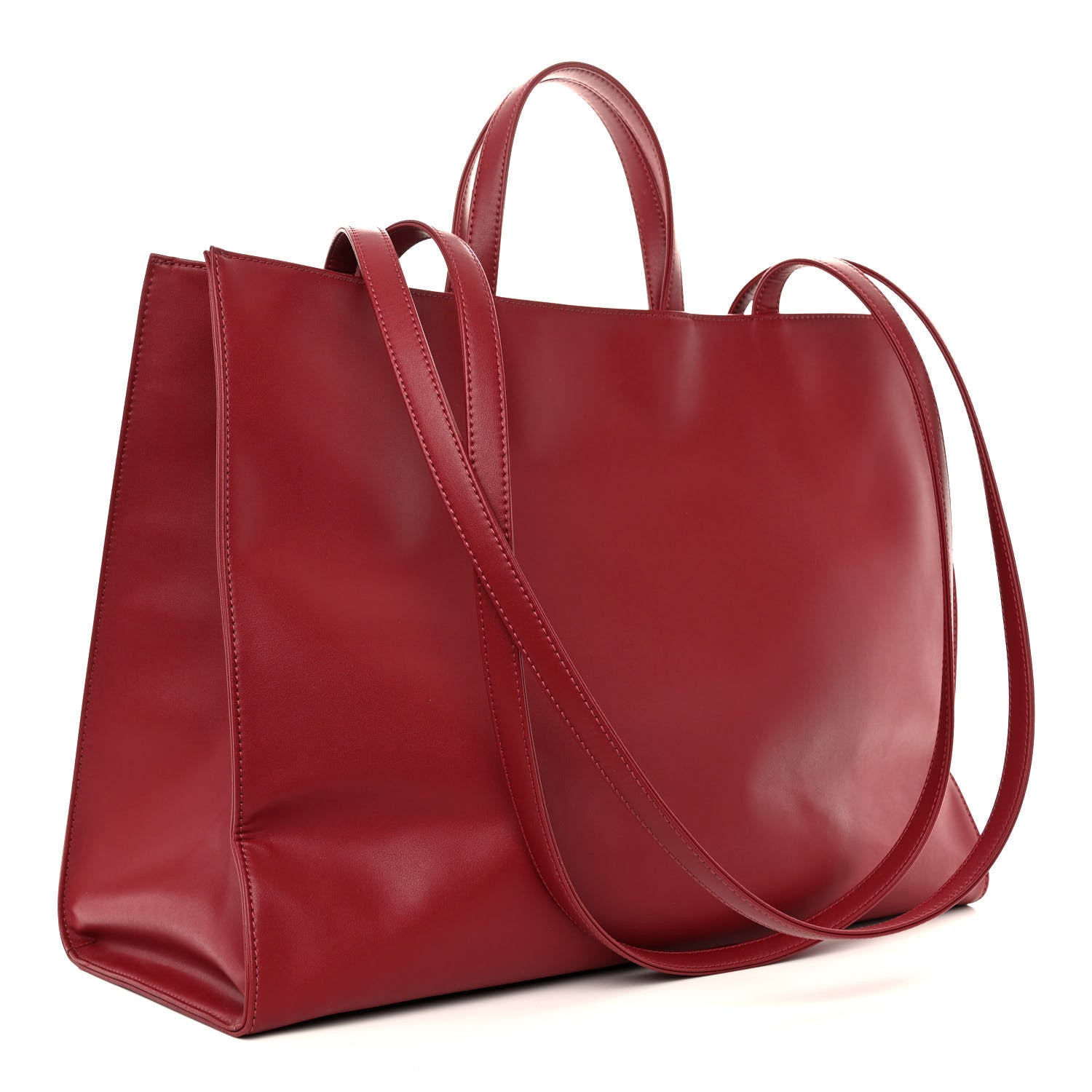 Telfar Vegan Leather Large Shopping Bag Oxblood 3 of 11