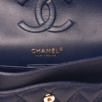 Chanel Caviar Quilted Medium Double Flap Navy 5 of 11
