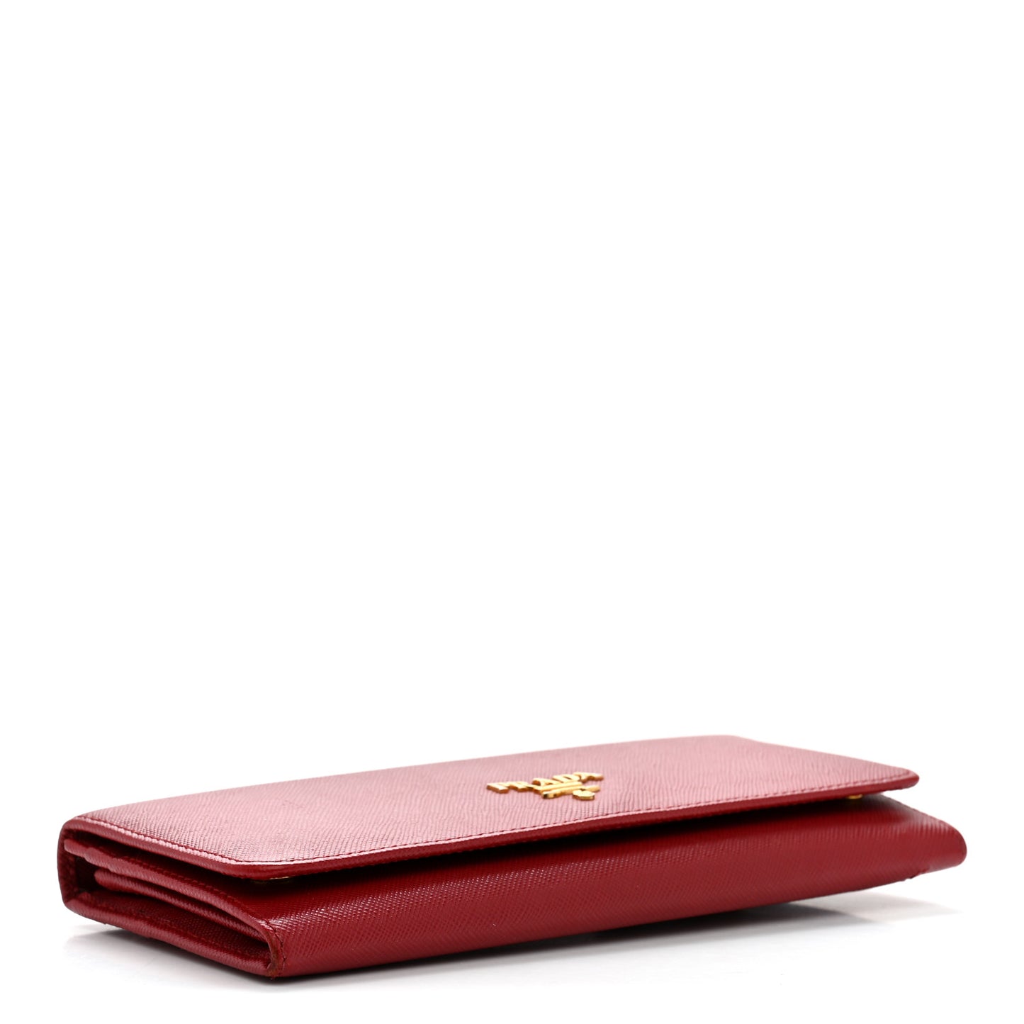 Saffiano Metal Continental Flap Travel Wallet Fuoco