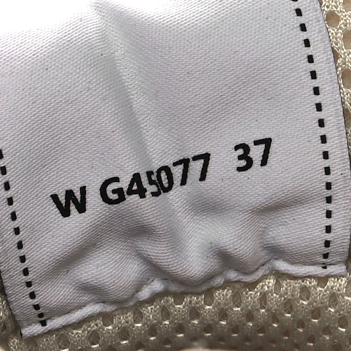 Fabric Laminated Calfskin Stretch CC Womens Sneakers 37 White Gold Silver