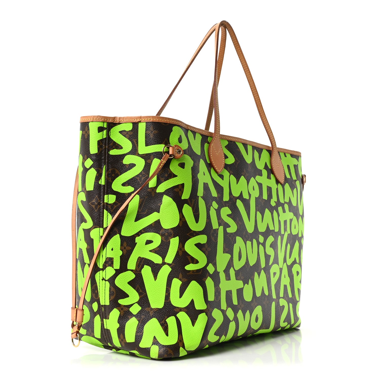 Louis Vuitton Monogram Graffiti Neverfull GM Green 3 of 9