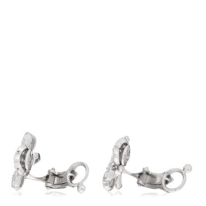 Van Cleef & Arpels Platinum Diamond Small Cosmos Clip-On Earrings 3 of 4