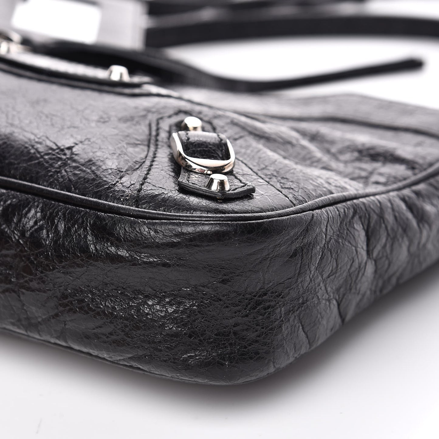 Agneau Classic Silver Hardware Hip Black