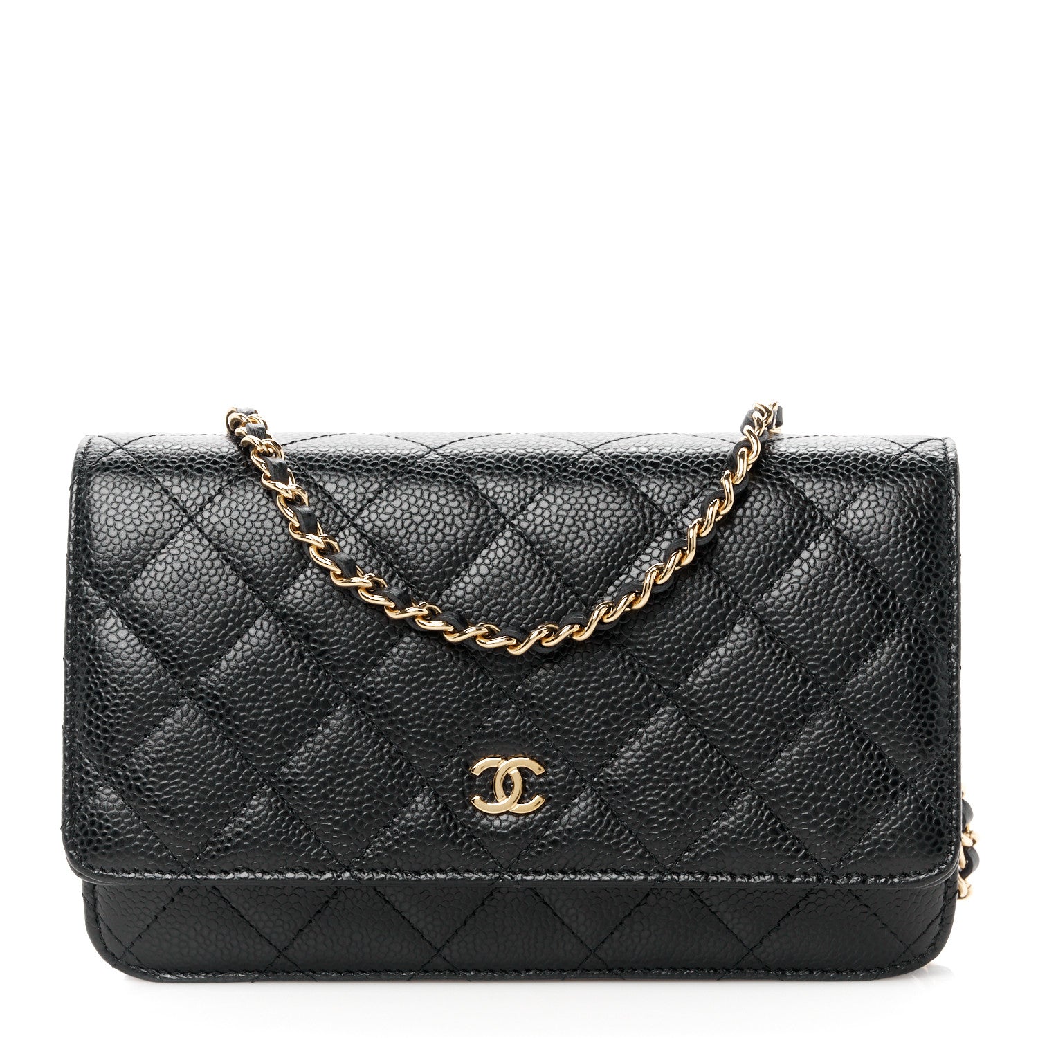 Chanel Caviar Quilted Wallet on Chain WOC Black 1 of 12