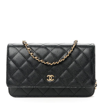 Chanel Caviar Quilted Wallet on Chain WOC Black 1 of 12