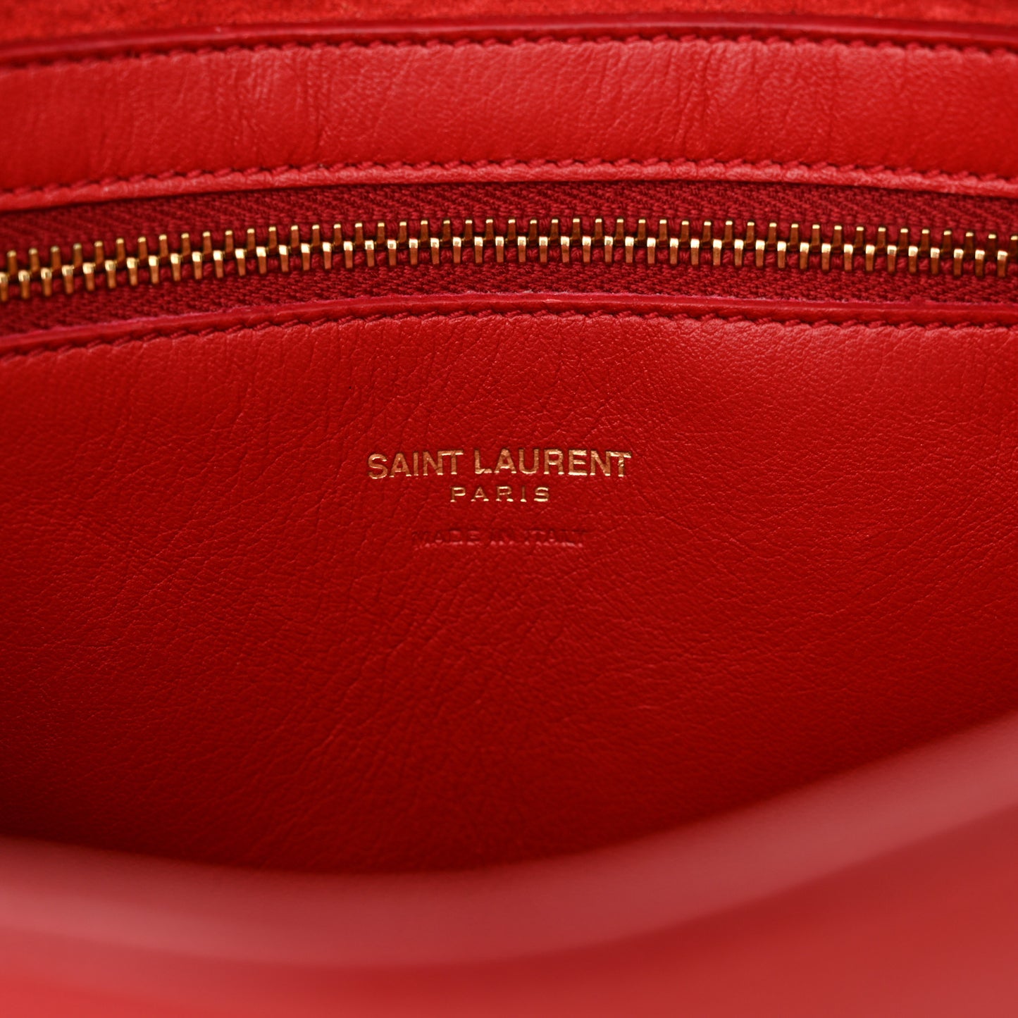 Calfskin Small Monogram Cabas Lipstick Red