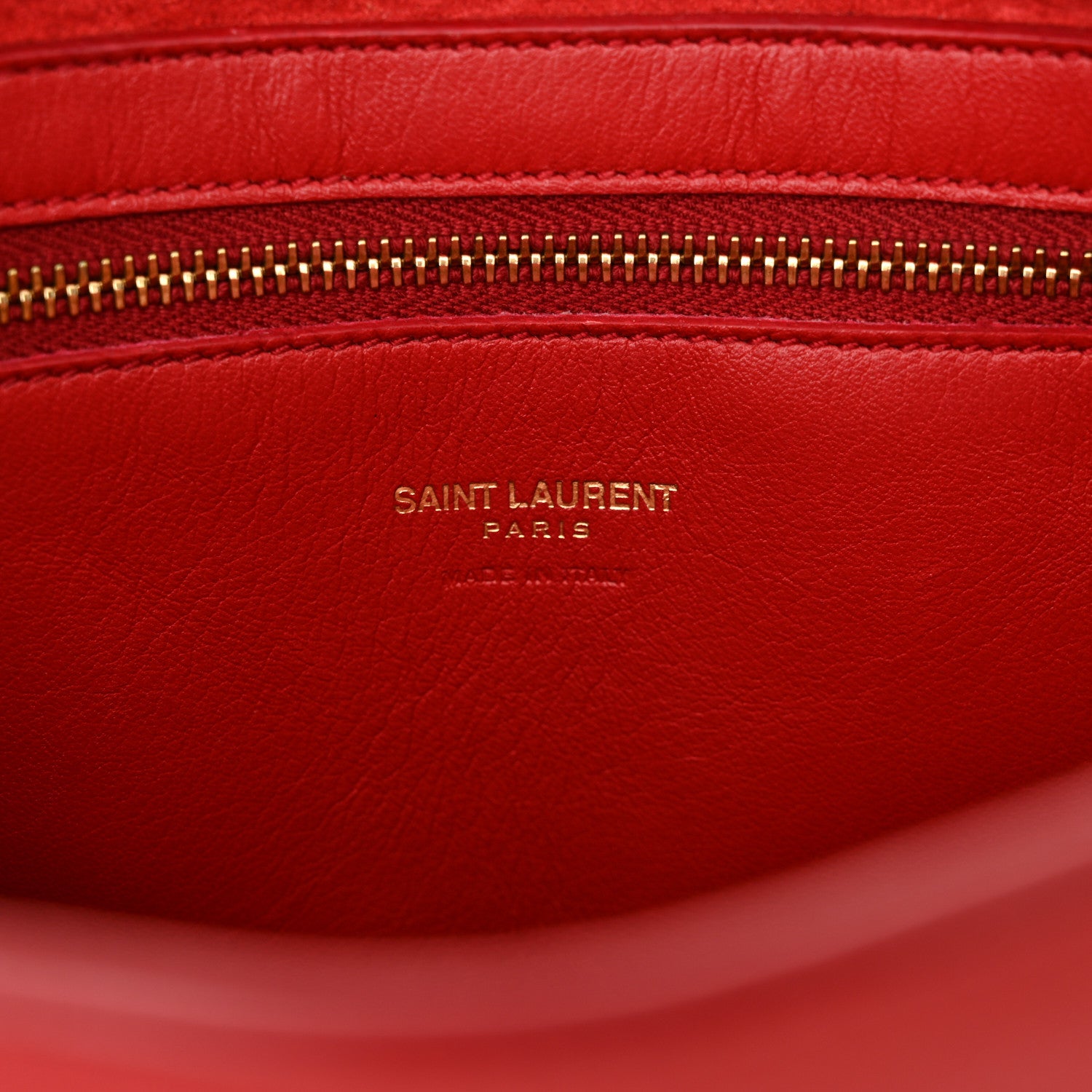 Saint Laurent Calfskin Small Monogram Cabas Lipstick Red 6 of 12
