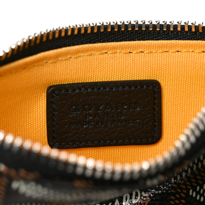 Goyard Goyardine Nano Senat Key Pouch Black Gold 6 of 7