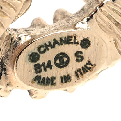 Chanel Enamel CC Baroque Earrings Light Pink Gold 4 of 4