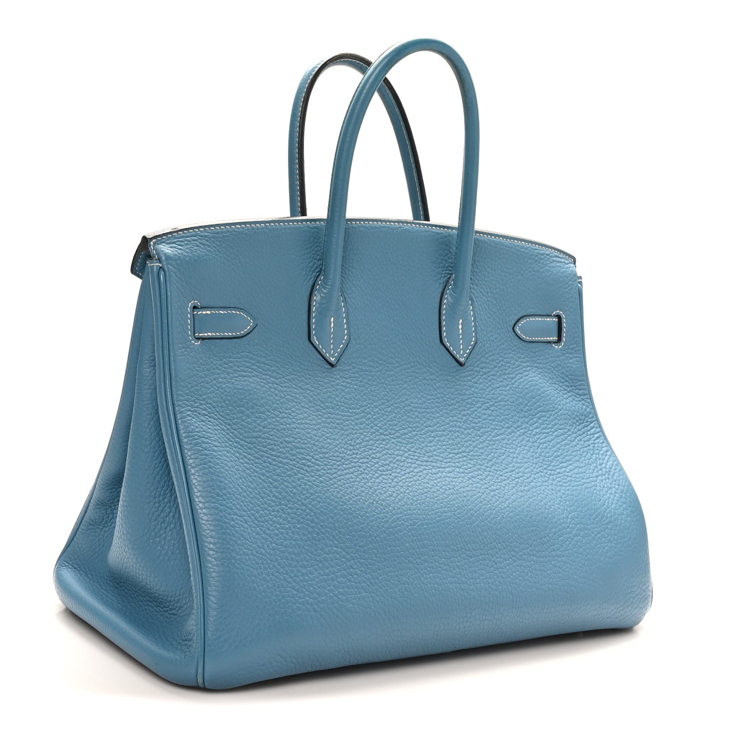 Hermes Taurillon Clemence Birkin 35 Blue Jean 3 of 10