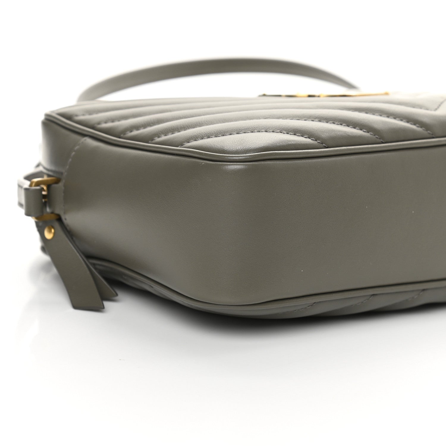 Saint Laurent Calfskin Matelasse Monogram Lou Camera Bag Military Olive 9 of 13