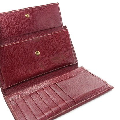 Gucci Monogram Calfskin Ladies Web Long Wallet Beige Ebony Bordeaux 9 of 9