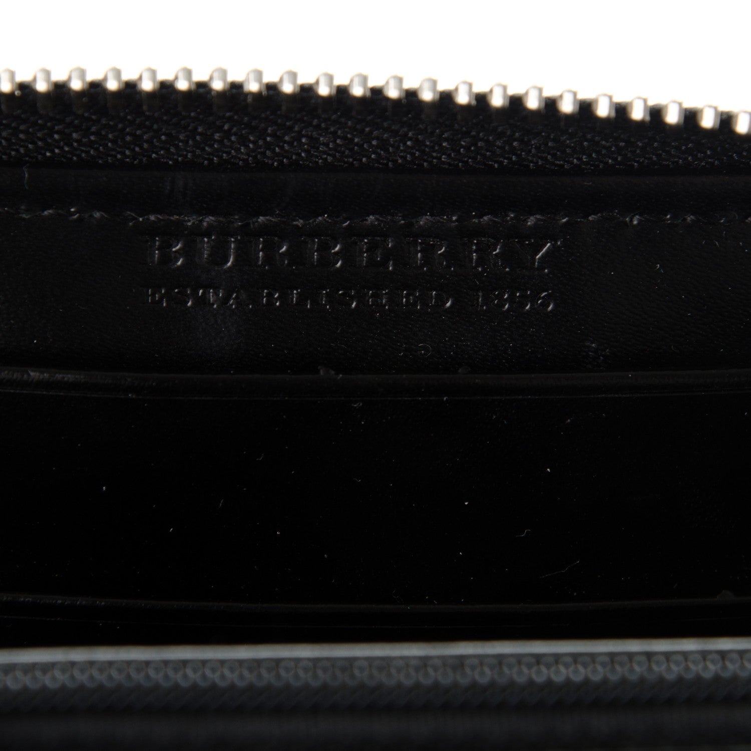 Burberry Supernova Check Compact Zip Around Wallet Black 7 of 7