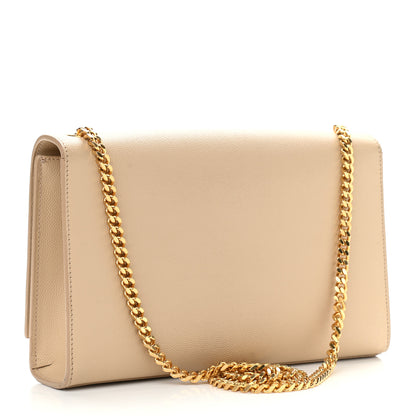 Saint Laurent Grain De Poudre Medium Monogram Kate Satchel Nude Powder 2 of 10