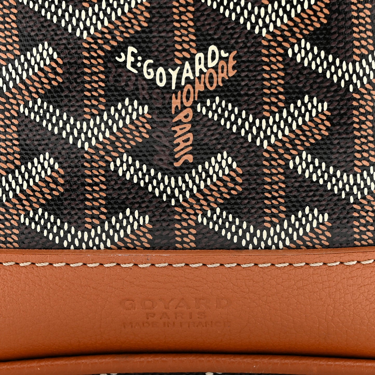 Goyardine Petit Flot Bucket Bag PM Black Gold