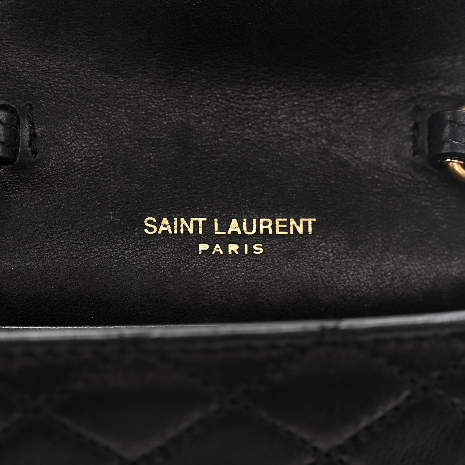 Saint Laurent Lambskin Quilted Micro Gaby Bag Black 6 of 10
