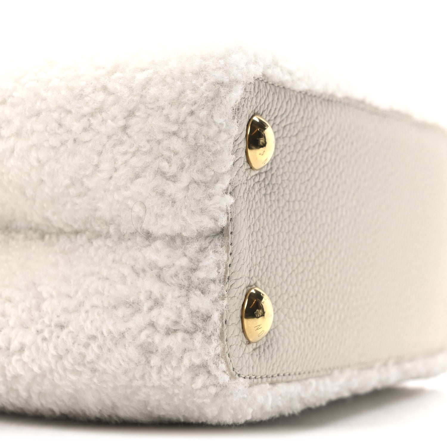 Louis Vuitton Shearling Calfskin Capucines BB White 8 of 9