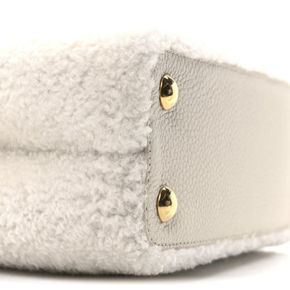 Louis Vuitton Shearling Calfskin Capucines BB White 8 of 9