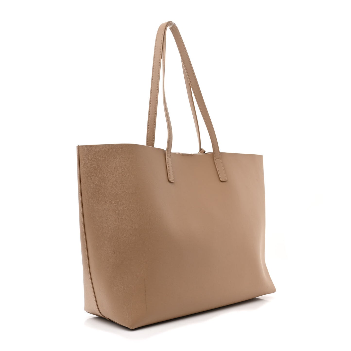 Calfskin Large Shopping Tote Dark Beige