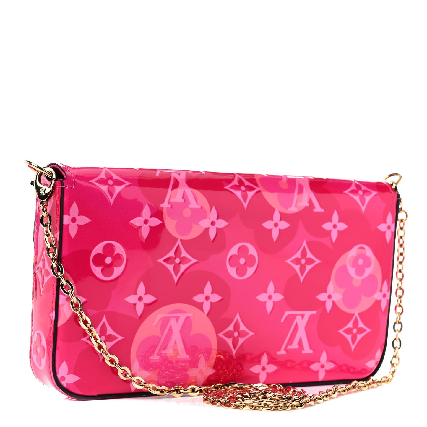 Vernis Valentine Pochette Felicie Chain Wallet Fuchsia
