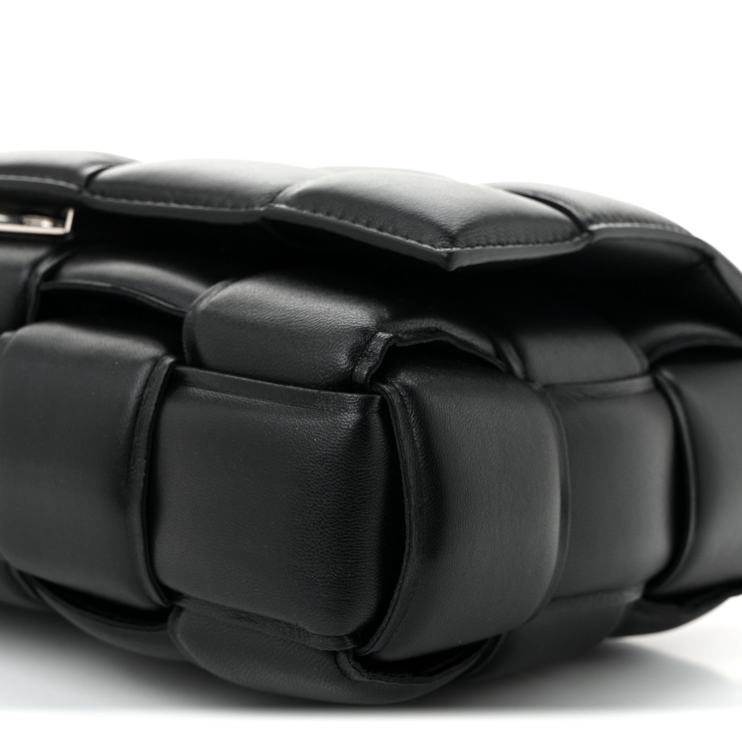Bottega Veneta Lambskin Maxi Intreccio Padded Chain Cassette Crossbody Bag Black 10 of 10
