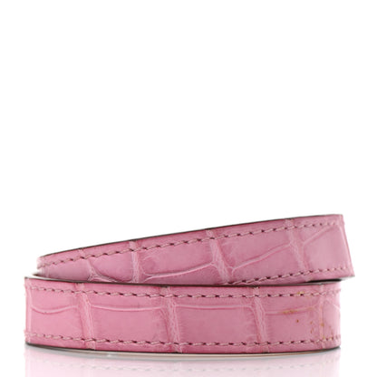 Hermes Matte Alligator Kelly Double Tour Bracelet T3 5P Pink 3 of 6