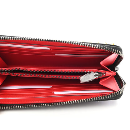 Christian Louboutin Calfskin Paris Panettone Spiked Zip Around Wallet Multicolor 6 of 8
