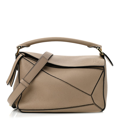 Loewe Grained Calfskin Small Puzzle Bag Sand 1 of 10