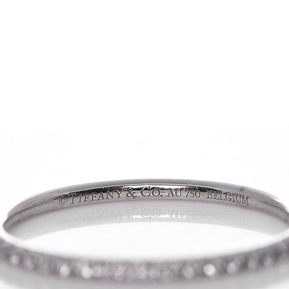 Tiffany 18K White Gold Diamond Metro Ring 8 3 of 4