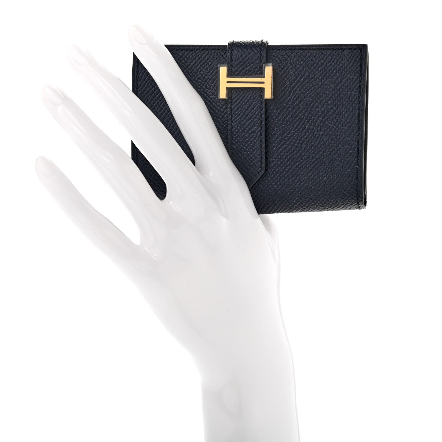 Hermes Epsom Mini Bearn Wallet Bleu Indigo 2 of 7