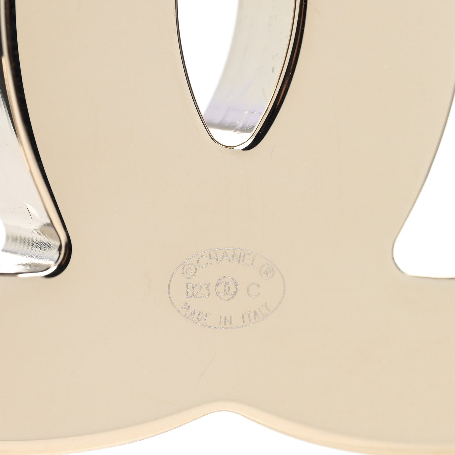 Chanel Enamel CC Brooch Black White Gold 3 of 3