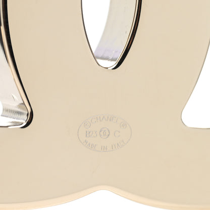 Chanel Enamel CC Brooch Black White Gold 3 of 3