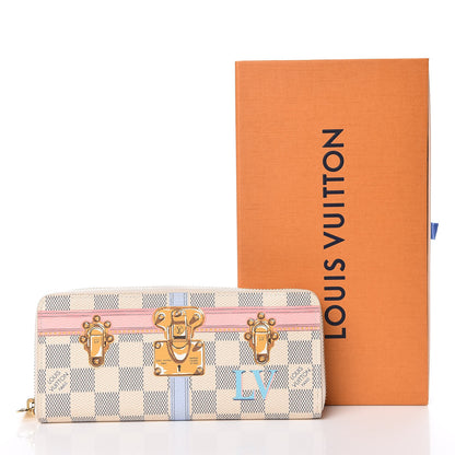 Louis Vuitton Damier Azur Summer Trunks Clemence Wallet 8 of 8