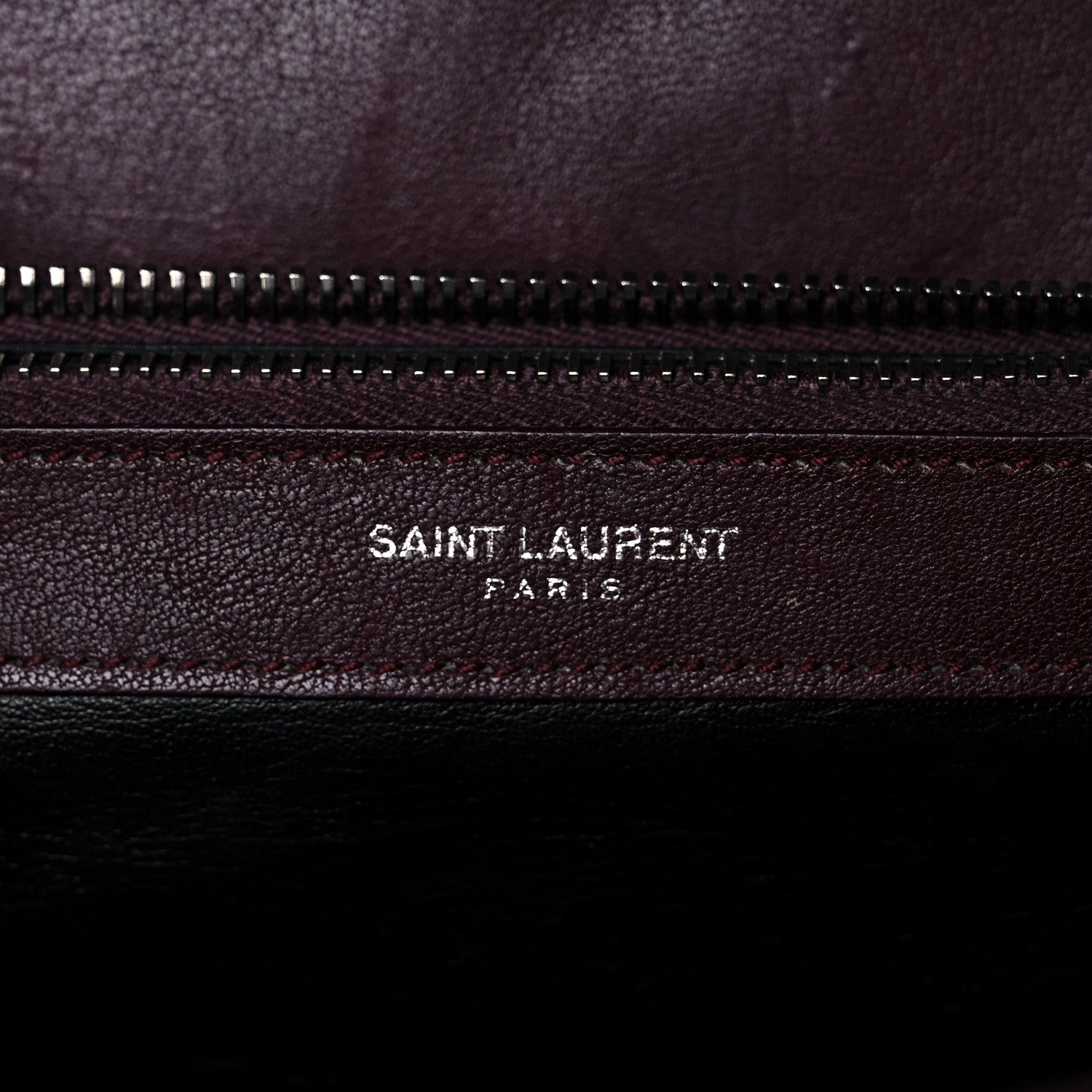 Saint Laurent Sheepskin Matelasse Chevron Large Monogram Satchel Amaranto 6 of 24